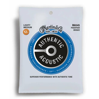 Martin MA545 Authentic Acoustic SP 92/8 Phosphor Bronze Light/Medium Guitar String Set (12.5-55)