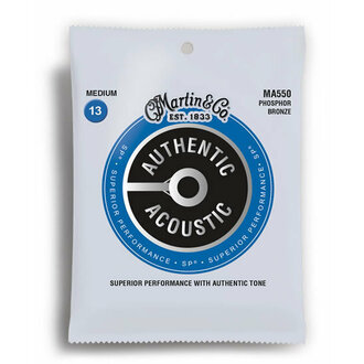 Martin MA550 Authentic Acoustic SP 92/8 Phosphor Bronze Medium Guitar String Set (13-56)