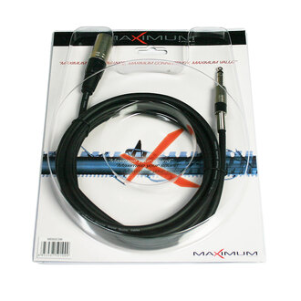 Maximum 3 metre XLR3M to 6.3mm TRS 3 conductor jack, black cable, nickel plated connectors