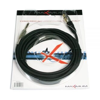 Maximum 5 metre mic cable, XLR-F to 6.3mm jack, black cable, nickel plated connectors