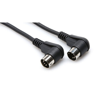 Hosa MID303RR Rightangle MIDI Cable, Rightangle 5pin DIN to Same, 3 ft