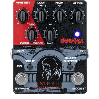 Tech 21 Sansamp Mp40 Limited Edition Geddy Lee Signature 40Th Anniversary Moving Pictures Pedal