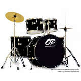 Opus Percussion 5-Piece Fusion Drum Kit Black w/Hardware & Cymbals