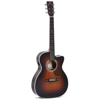 Sigma OMTC-1E-SB 14 Fret Acoustic Guitar, Sunburst