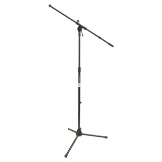On Stage Osms7701B Euro Boom Microphone Stand With Tripod Base Black Finish