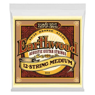 Ernie Ball 2012 Earthwood Medium 12-String 80/20 Bronze Acoustic Guitar Strings 11-28 Gauge