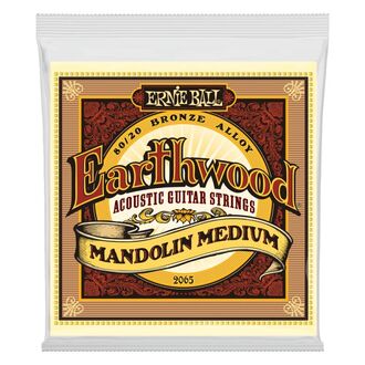 Ernie Ball 2065 Earthwood Mandolin Medium Loop End 80/20 Bronze Acoustic Guitar Strings 10-36 Gauge