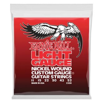 Ernie Ball 2208 Light Electric Wound w/ wound G Electric Guitar Strings 11-52 Gauge