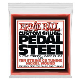 Ernie Ball 2501 Pedal Steel 10-String C6 Tuning Nickel Wound Electric Guitar Strings 12-66 Gauge