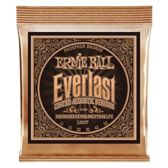 Ernie Ball 2548 Everlast Light Coated Phosphor Bronze Acoustic Guitar Strings 11-52 Gauge