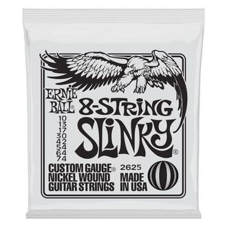 Ernie Ball 2625 Slinky 8-String Nickel Wound Electric Guitar Strings 10-74 Gauge