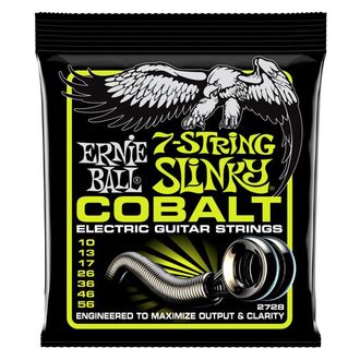 Ernie Ball 2728 Regular Slinky 7-String Cobalt Electric Guitar Strings 10-56 Gauge
