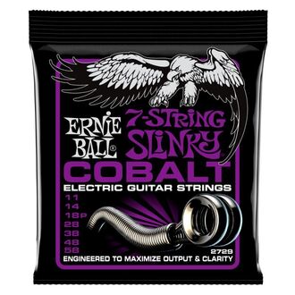 Ernie Ball 2729 Power Slinky 7-String Cobalt  Electric Guitar Strings 11-58 Gauge