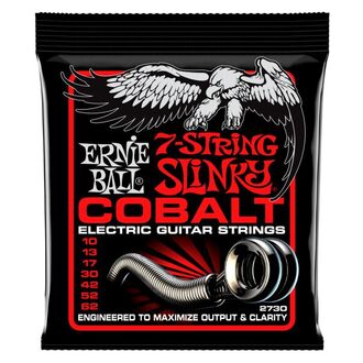 Ernie Ball 2730 Skinny Top Heavy Bottom Slinky 7-String Cobalt Electric Guitar Strings 10-62 Gauge
