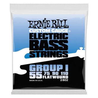 Ernie Ball 2802 Flatwound Group I Electric Bass Strings 55-110 Gauge