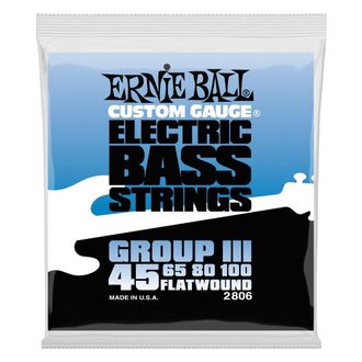 Ernie Ball 2806 Flatwound Group III Electric Bass Strings 45-100 Gauge