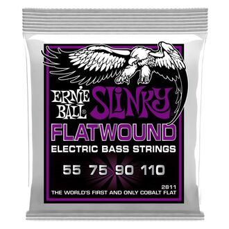 Ernie Ball 2811 Power Slinky Flatwound Electric Bass Strings 55-110 Gauge