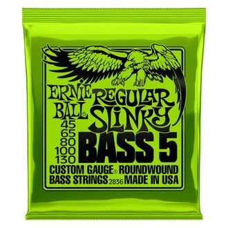 Ernie Ball 2836 Regular Slinky Bass Guitar 5-String Set Light 45-130