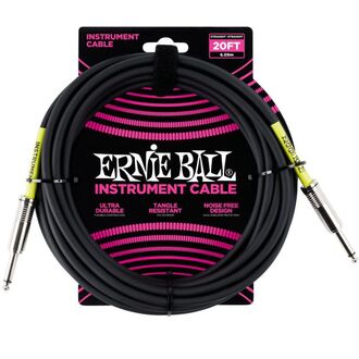 Ernie Ball 6046 20' Straight/Straight Instrument Cable - Black