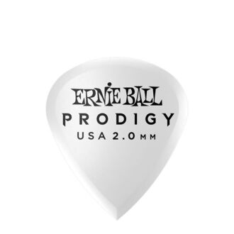Ernie Ball 2.0 mm Mini Prodigy Picks 6 Pack, White