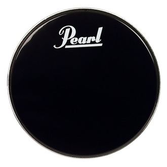 Pearl Drumheads 24" Black, W/Logo EB-24BDPL