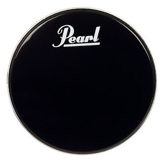 Pearl Drumheads  24" Black, W/Logo EB-24BDPL