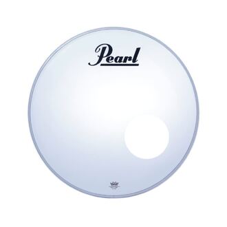 Pearl Drumhead 22" Powerstroke 3 Coated Head- Pearl Logo- W/Hole