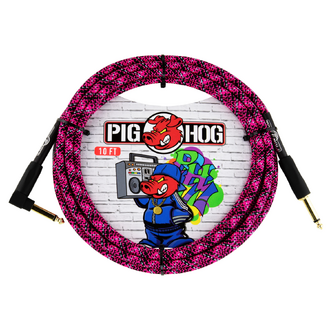 Pig Hog "Graffiti Pink" Instrument Cable 10ft RA