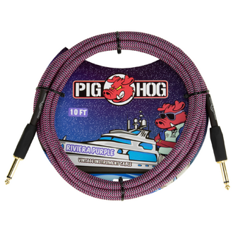 Pig Hog "Riviera Purple" Instrument Cable 10ft