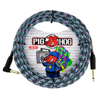 Pig Hog "Graffiti Blue" Instrument Cable 20ft RA