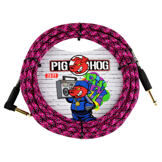 Pig Hog "Graffiti Pink" Instrument Cable 20ft RA