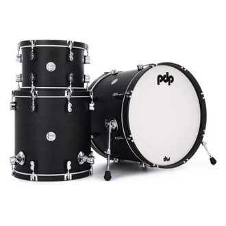 PDP Concept Classic Maple 3 Piece 22 Inch Shell Pack - Ebony with Ebony Hoops