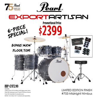 Pearl Export Artisan Special Pack- Midnight Nimbus Ltd Ed