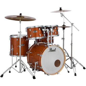 Pearl Export Lacquer 22" 5pc Fusion Plus Shell Pack in Honey Amber