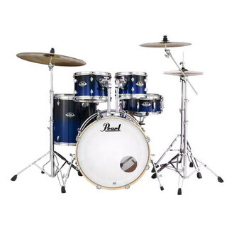 Pearl Export Lacquer 22" 5pc Fusion Plus Shell Pack in Sea Blue Fade