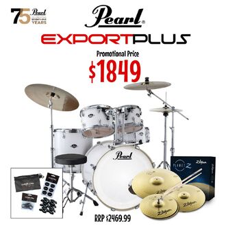 Pearl Export Plus 20" Fusion Package Pure White