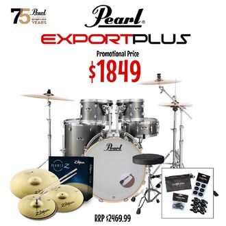 Pearl Export Plus 22" Rock Package  Grindstone Sparkle