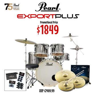 Pearl Export Plus 22" Fusion Plus Package Smokey Chrome