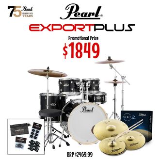 Pearl Export Plus 22" Fusion Plus Package Jet Black