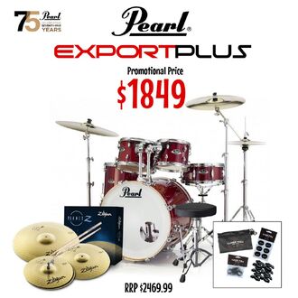 Pearl Export Plus 22" Fusion Plus Package Burgundy