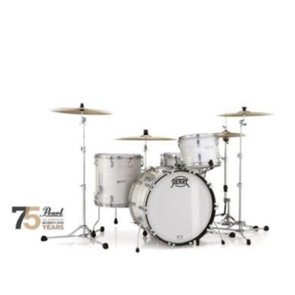 Pearl Drums 75th Anniversary "Limited" President Series Phenolic 22" 3pc Shell Pack - Pearl White Oyster