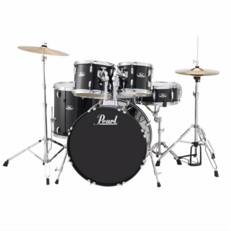 Pearl Roadshow-X 22" Fusion Plus 5 pc Drum Kit  Package - Jet Black