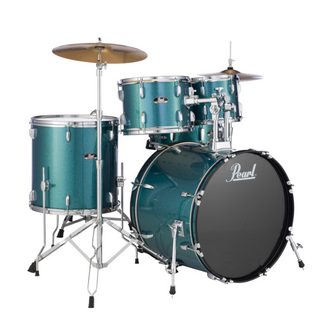 Pearl Roadshow-X 22" Fusion Plus Drum Kit  Package - Aqua Blue Glitter