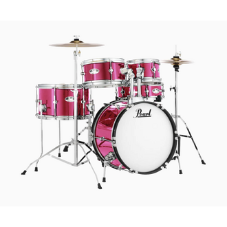 Pearl Rs Junior 5-Pcs Drum Kit W/Hardware & Cymbals Pink