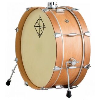 Dixon Little Roomer Series Bass Drum Satin Natural Lacquer Finish 7 x 20"