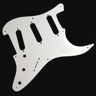 Allparts Pickguard Strat 8-Hole Single Ply White