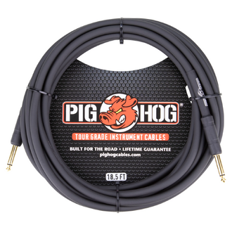 Pig Hog 18.5ft 1/4 - 1/4 8mm Instrument Cable