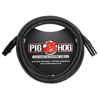 Pig Hog 8mm Mic Cable 10ft XLR - Black