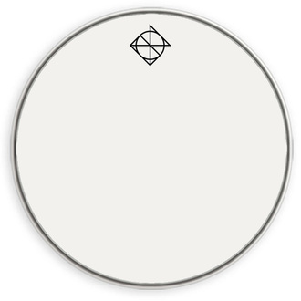 Dixon 22" Bass Drum Head White with Dixon Logo & Muffler