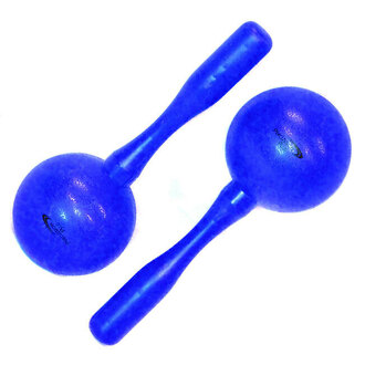 Percussion Plus Plastic Round Head Maracas Blue